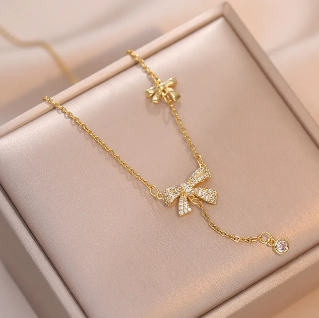 Bow Pendant -Chain Necklace