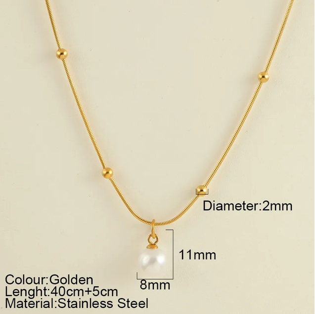 Pearl Pendant -Chain Necklace