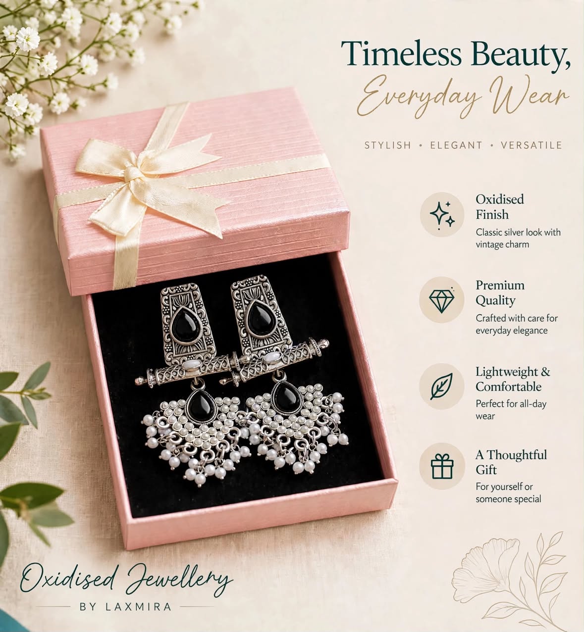 Pearl Drop Jhumka Earring