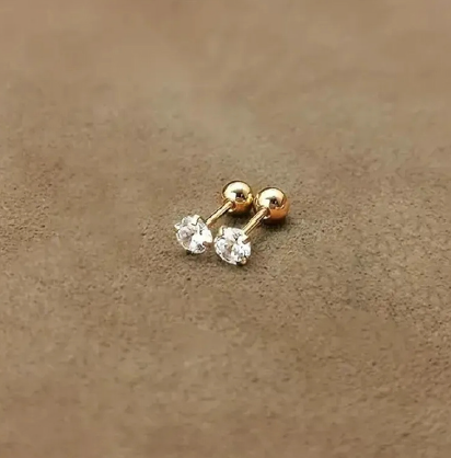 Gold Plated -Stud Earring