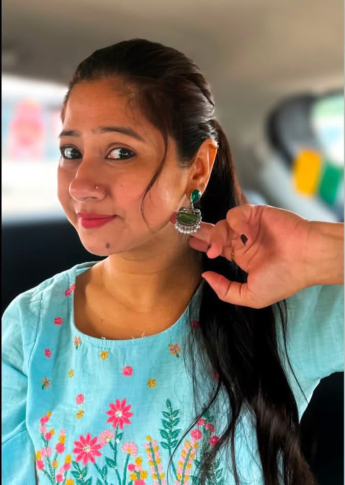 Oxidised  Camel Earring