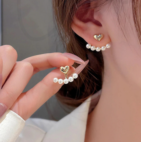 Heart Cuff Pearl Earring