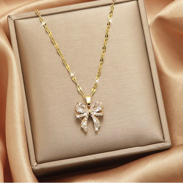 Bow Pendant -Chain Necklace