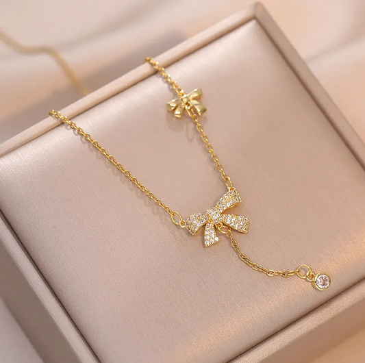 Bow Pendant -Chain Necklace
