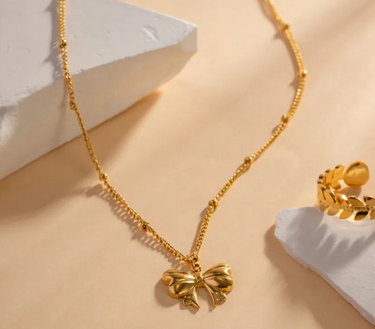 Bow Pendant -Chain Necklace