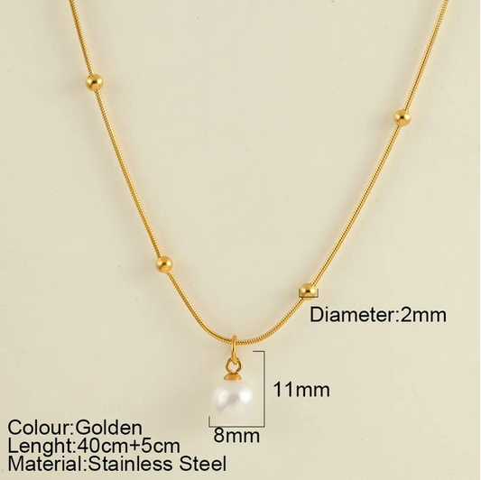Pearl Pendant -Chain Necklace