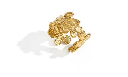 Golden Floral Ring