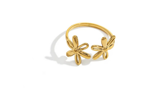Daisy Twin Flower Ring
