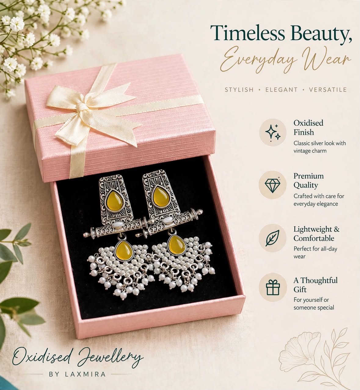 Pearl Drop Jhumka Earring
